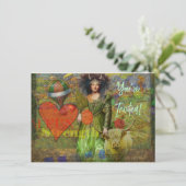  Stier Classic Vrouw Portret Gotische Kunst Kaart (Staand voorkant)