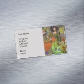  Stier Classic Vrouw Portret Gotische Kunst Magnetisch Visitekaartje (Voorbeeld)