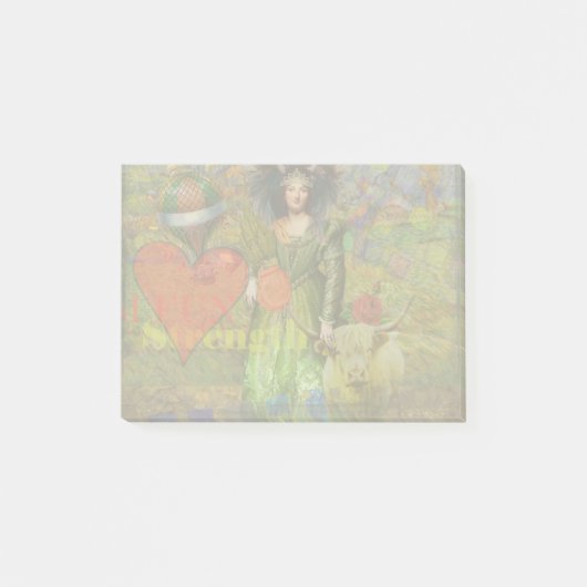 Stier Classic Vrouw Portret Gotische Kunst Post-it® Notes (Voorkant)