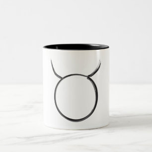 Stier De Stier Sterrenbeeld Minimalistische Astrol Tweekleurige Koffiemok