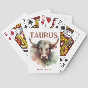 Stier de Stier Zodiac teken Aangepaste Verjaardag Pokerkaarten