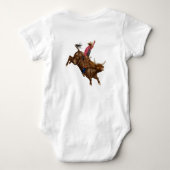 stier die een cowboy gebruikt romper (Achterkant)