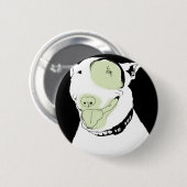 stier doodsbang ronde button 5,7 cm (Voorkant /achterkant)