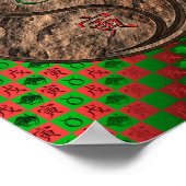 Stier en aarde tijger poster (Hoek)