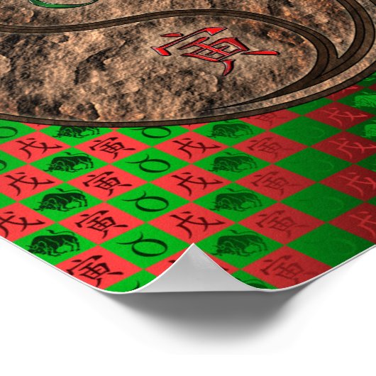 Stier en aarde tijger poster (Hoek)