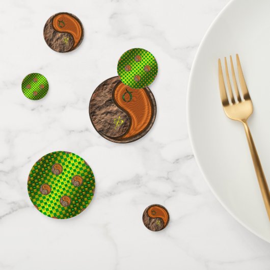 Stier en houten aap confetti (Groep)