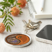 Stier en houtox sleutelhanger (Zijkant)