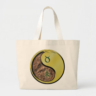 Stier- en metaalgeit grote tote bag
