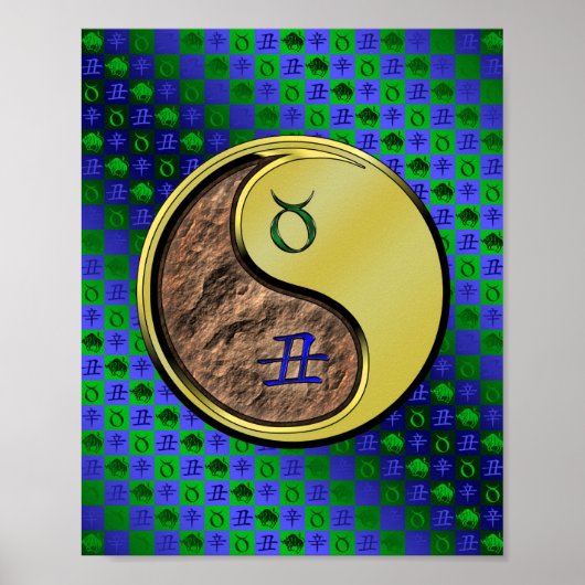 Stier en metalen os poster (Voorkant)