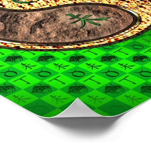 Stier en vuurgeit poster (Hoek)