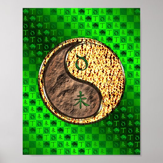 Stier en vuurgeit poster (Voorkant)