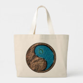 Stier en waterrat grote tote bag (Achterkant)