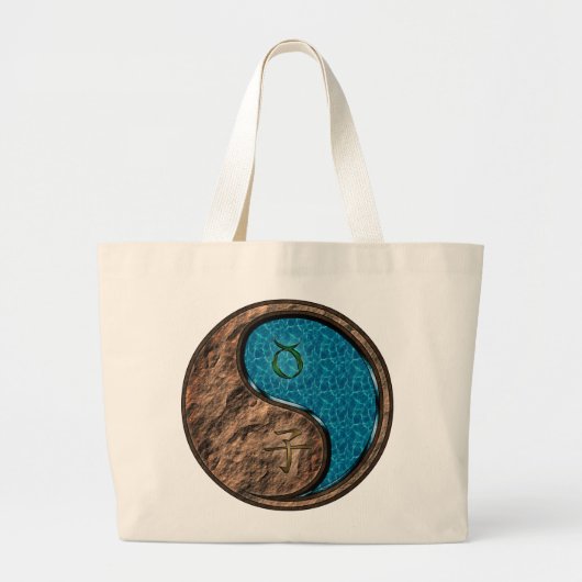Stier en waterrat grote tote bag (Voorkant)