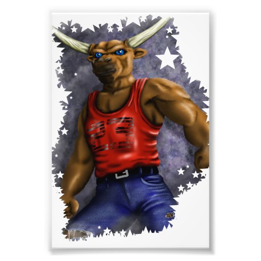 stier foto afdruk (Voorkant)