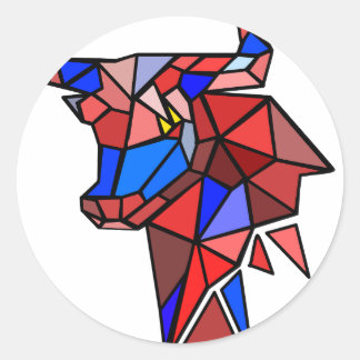 Stier Geometrie Sticker – Geometrische Stier