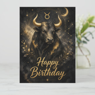 Stier Happy Birthday Sternzeichen Design