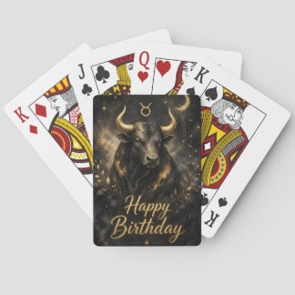 Stier Happy Birthday Sternzeichen Design Pokerkaarten
