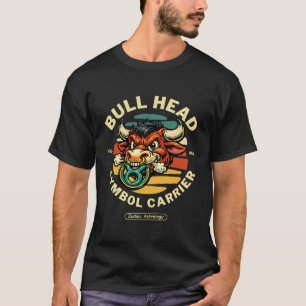 Stier hoofd symbool drager t-shirt