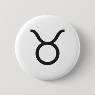 STIER, HOROSCOOP SYMBOOL RONDE BUTTON 5,7 CM