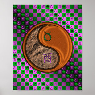 Stier & Hout Haan Poster