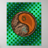 Stier & Hout Hond Poster (Voorkant)