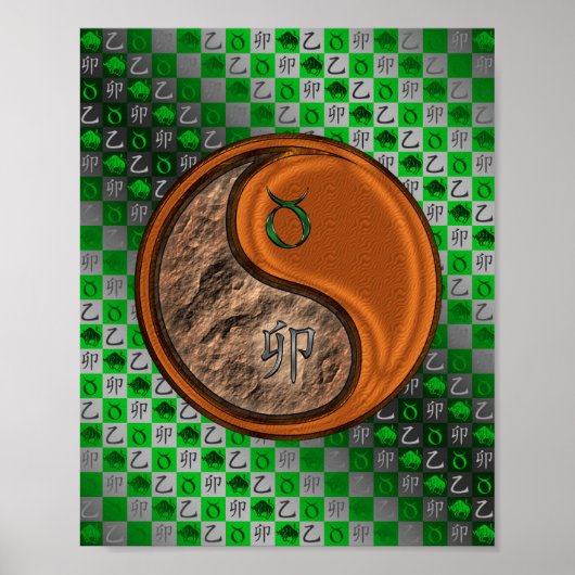 Stier & Hout Konijn Poster (Voorkant)