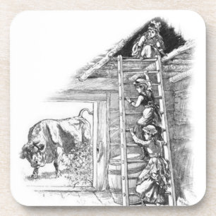 stier in Barn Onderzetter