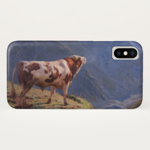 Stier in de Alpen (door Eugène Burnand) iPhone X Hoesje