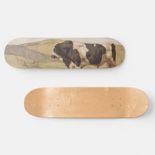 Stier in een landelijk landschap (Ferdinand Hodler Skateboard (Horizontaal)