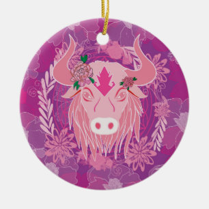 stier keramisch ornament