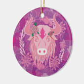 stier keramisch ornament (Links)