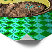 Stier & Metalen Hond Poster (Hoek)