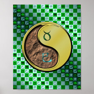 Stier & Metalen Slang Poster