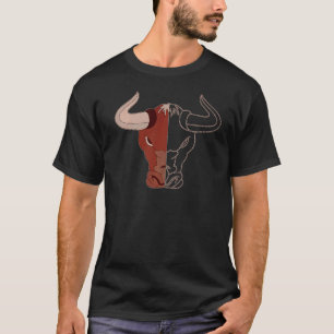 Stier Motief Koeienprint Rundvee Os Afdruk Dier Bl T-shirt