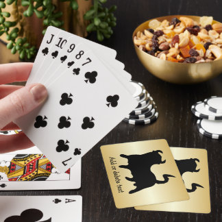 Stier ontwerp achtergrond met willekeurige kleur P Pokerkaarten