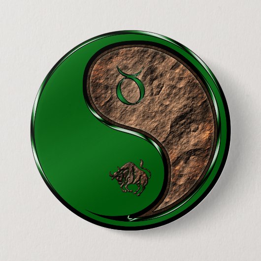 Stier Ronde Button 7,6 Cm (Voorkant)