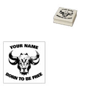  stier 	rubberstempel (Gestempeld)