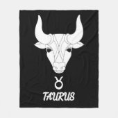 Stier Silhouet Fleece Deken (Voorkant)