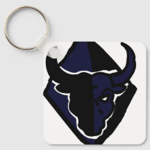 Stier Sleutelhanger met Vet Lettertype – Eenvoudig
