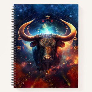 Stier Sterrenbeeld Aquarelontwerp Notitieboek