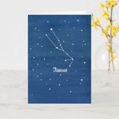 Stier sterrenbeeld Astrologie Gelukkige Verjaardag Kaart (Gele Bloem)