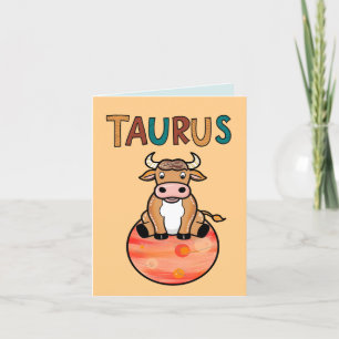 Stier sterrenbeeld Bull zodiac ster Bedankkaart