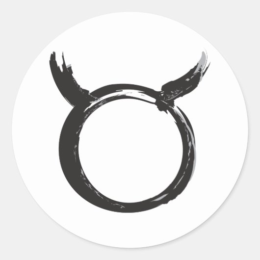 Stier Stier Dierenriem April Mei Lente Astrologie Ronde Sticker (Voorkant)