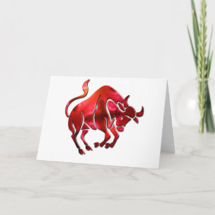 Stier Symbool Wenskaart Kaart