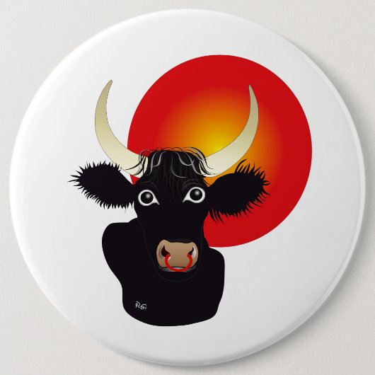 Stier Tierkreiszeichen Button (Voorkant)