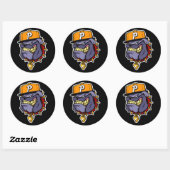 Stier van die industrie "De mascotte" Ronde Sticker (Vel)