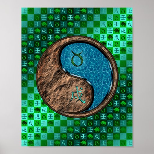 Stier & Waterhond Poster (Voorkant)