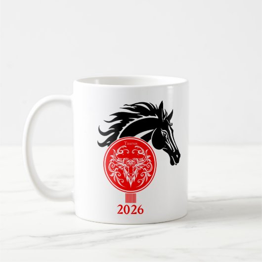 Stier x Jaar van het Paard 2026 Koffiemok (Links)