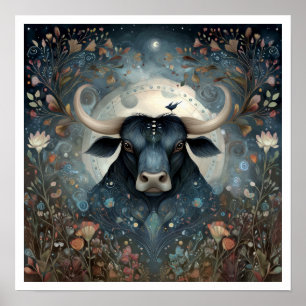 Stier Zodiac Geboortetekens Astrologie Celestiaal Poster