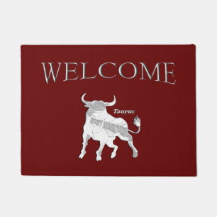 Stier Zodiac Maroon Deurmat
